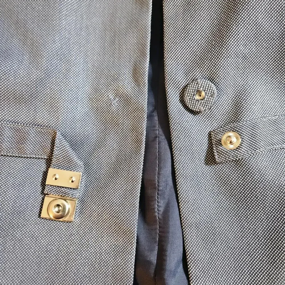 Doncaster Women's Blue 2 Pc Sz 10 Blazer & Sz 10P Pants Suit Business Career Set - Picture 10 of 16